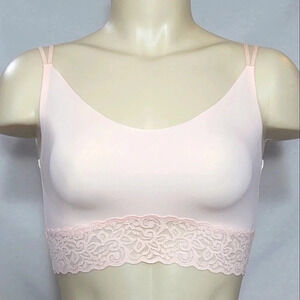 SMALL Xhilaration Laser Cut‎ Wire Free Bra Bralette Feather Peach NWT